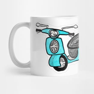 Turquoise scooter Mug